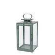 LATERNE - Grün, Basics, Glas/Metall (16/35/16cm) - Ambia Home