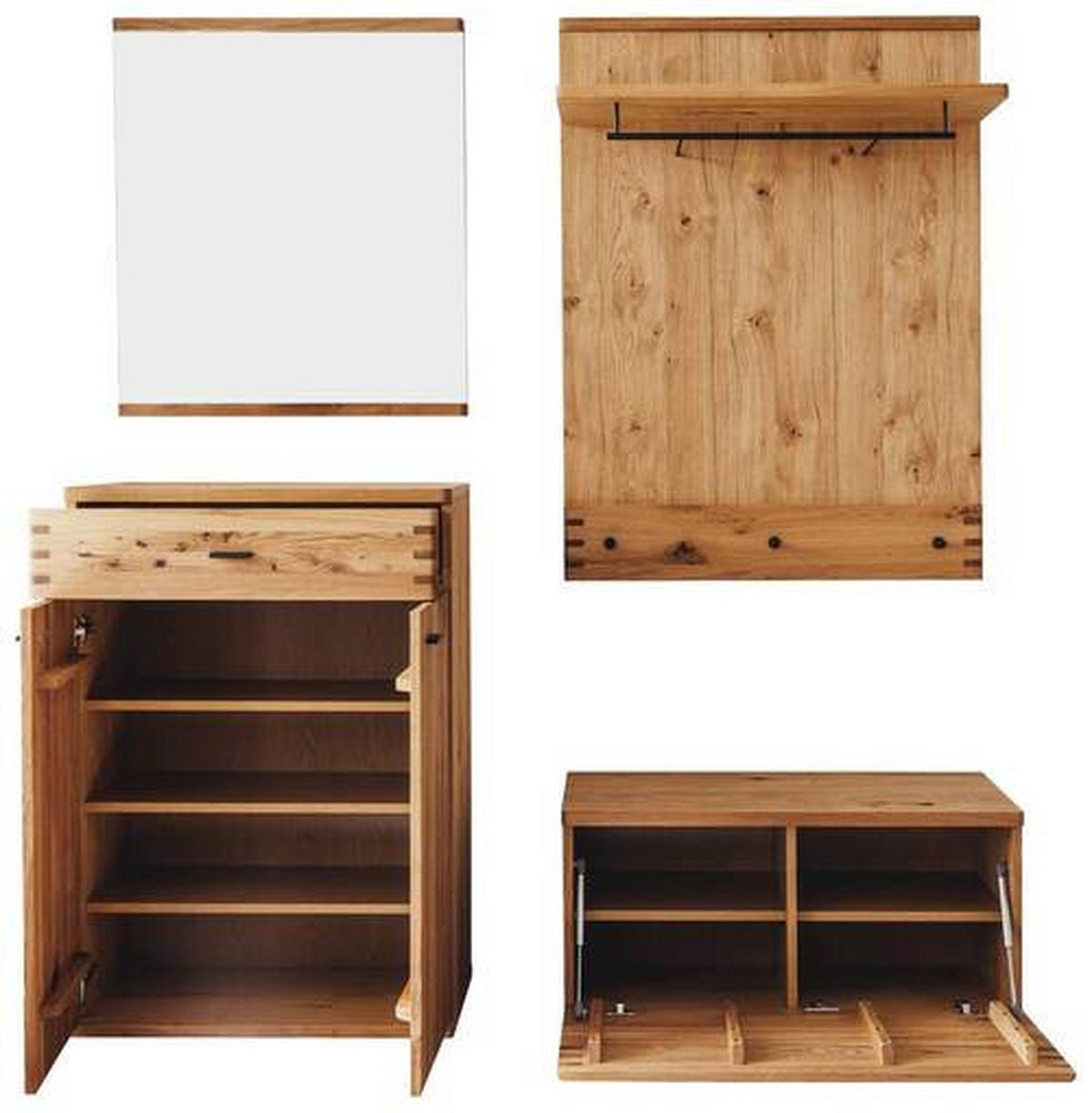 GARDEROBE  in 175/208/37 cm  - Wildeiche, Natur, Holz/Holzwerkstoff (175/208/37cm) - Waldwelt