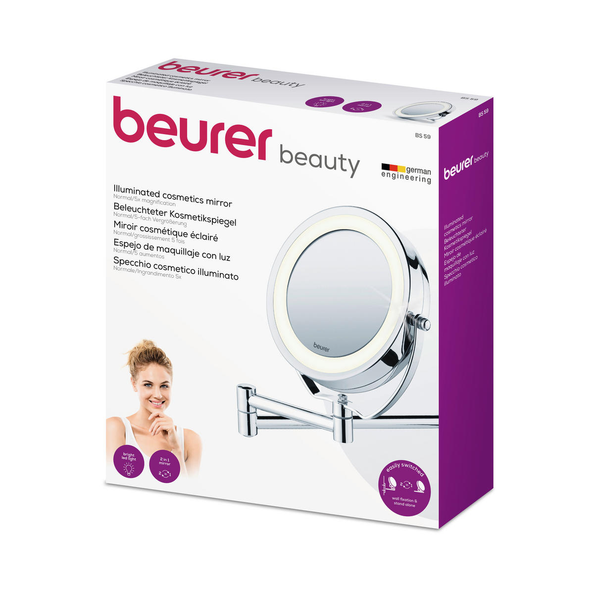 SCHMINKSPIEGEL  - Chromfarben, Basics (7/30.5/27cm) - Beurer