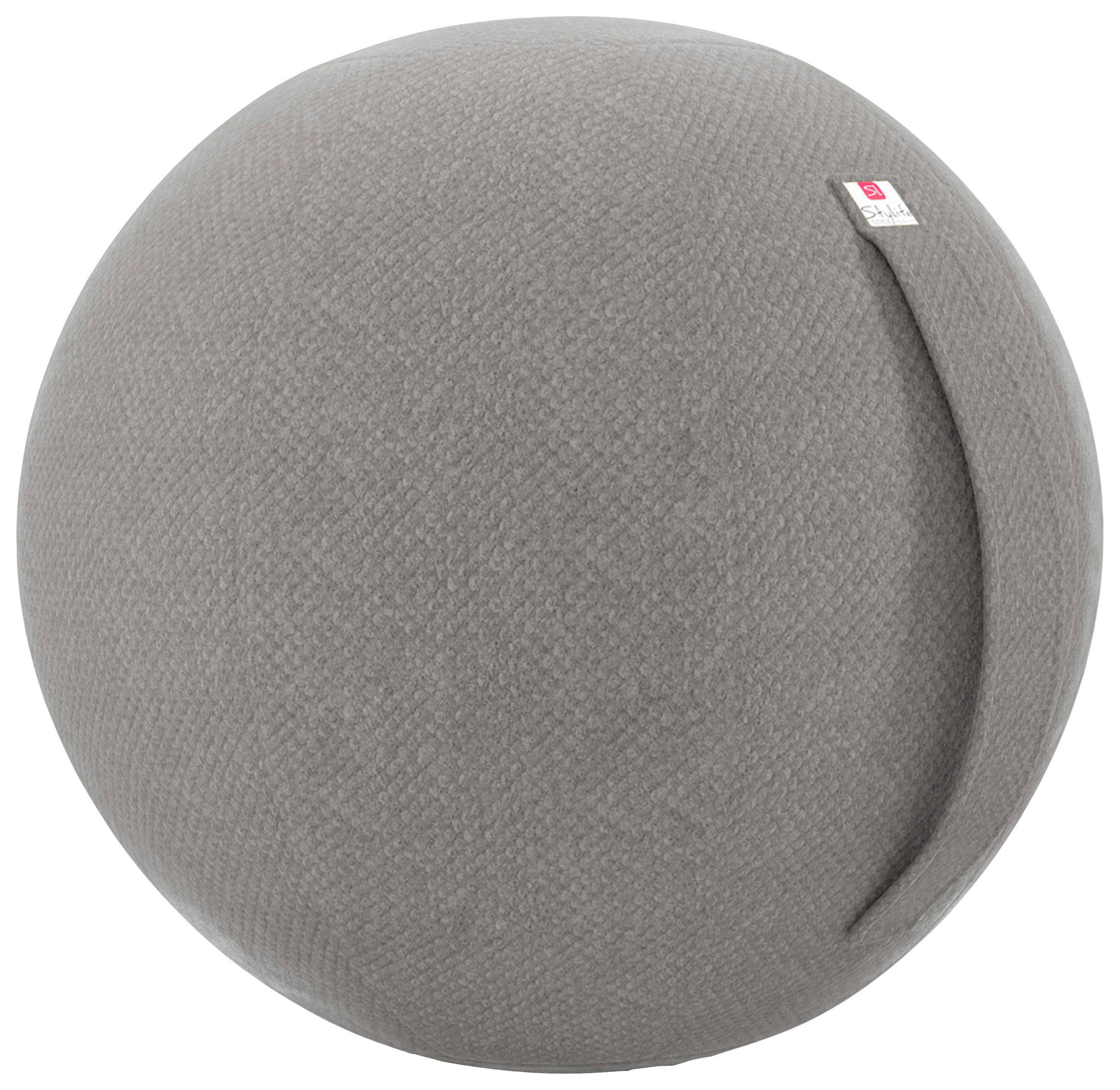 SITZBALL Plüsch  - Hellgrau, Design, Textil (60/60/60cm) - Stylife
