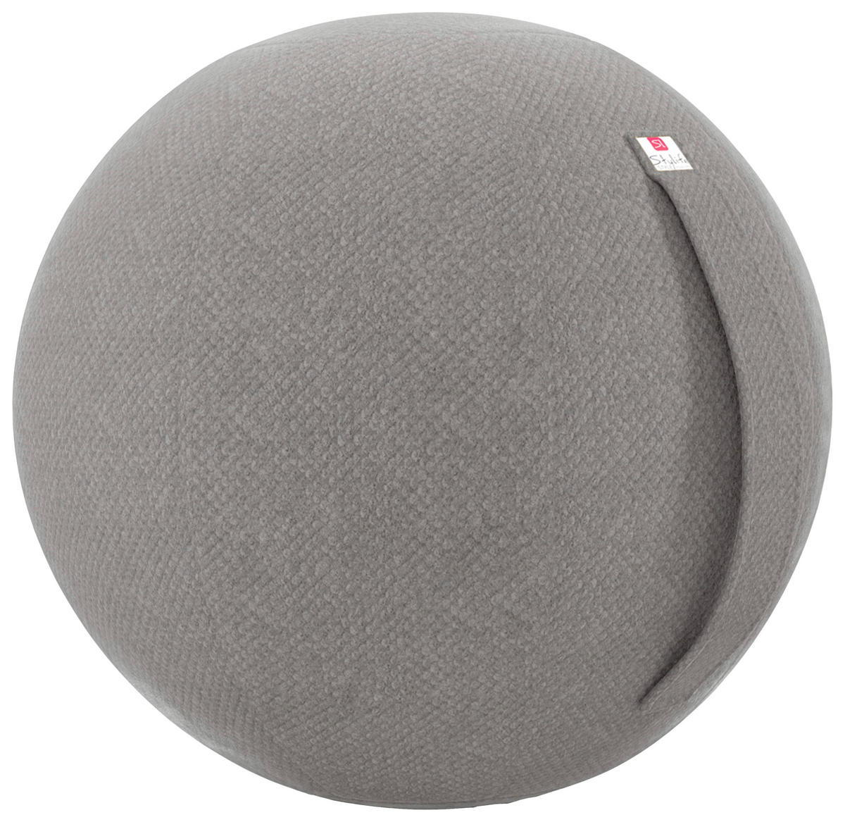 SITZBALL Plüsch  - Hellgrau, Design, Textil (60/60/60cm) - Stylife
