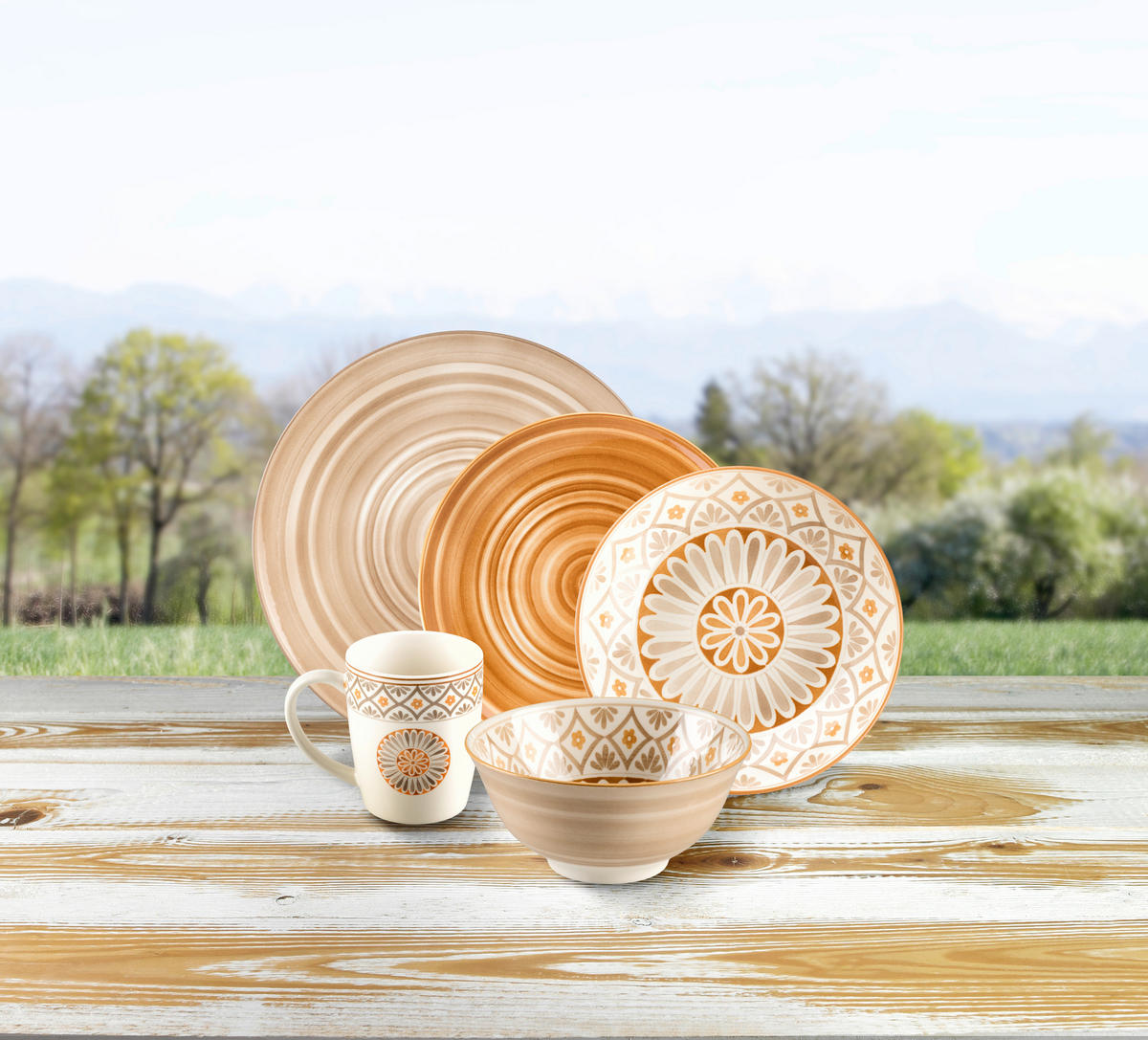 KOMBISERVICE Cordoba 20-teilig  - Terracotta, LIFESTYLE, Keramik - Landscape