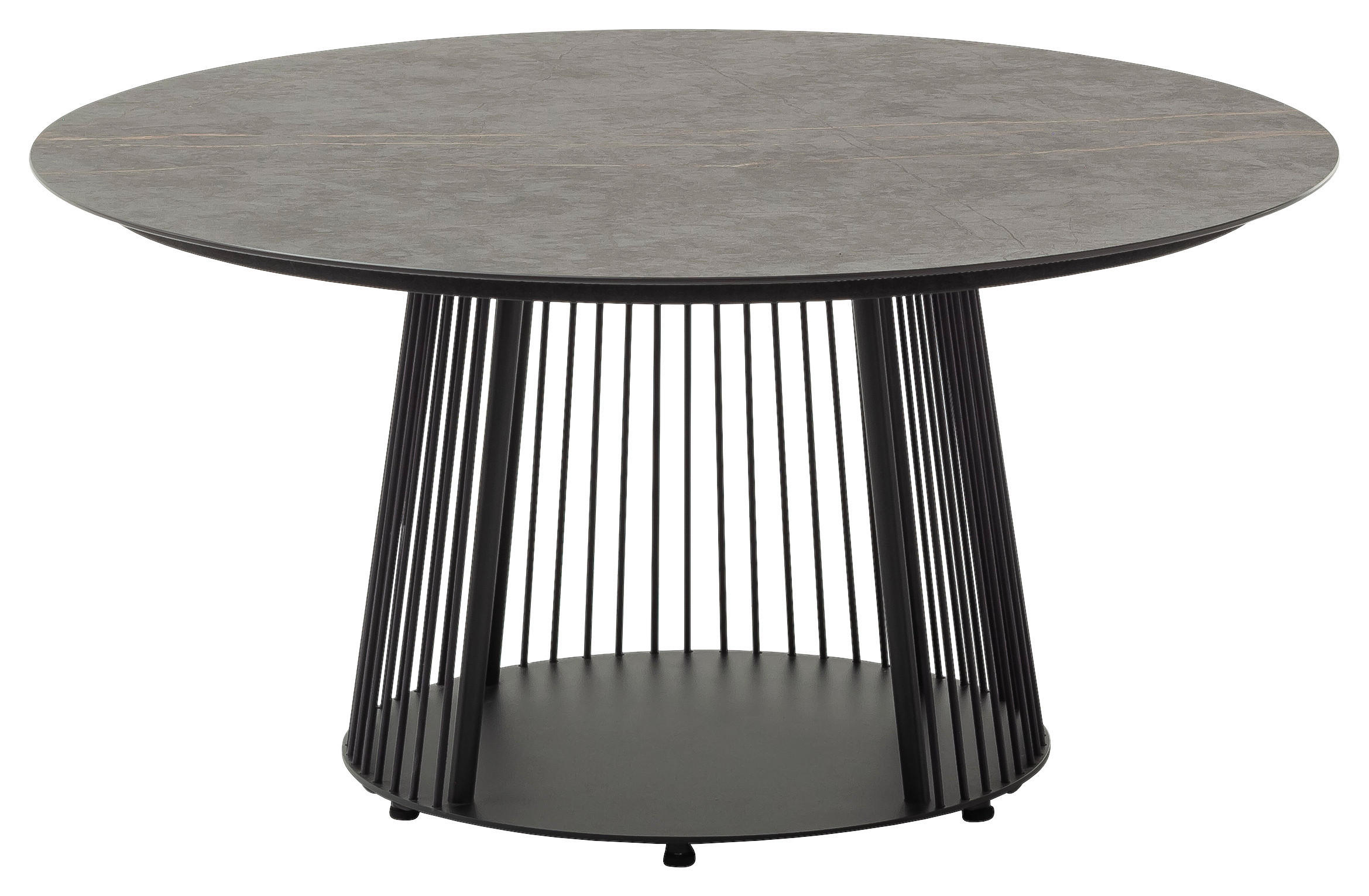 COUCHTISCH in Metall, Stein 83/83/35 cm  - Dunkelgrau/Anthrazit, Basics, Stein/Metall (83/83/35cm) - Schöner Wohnen