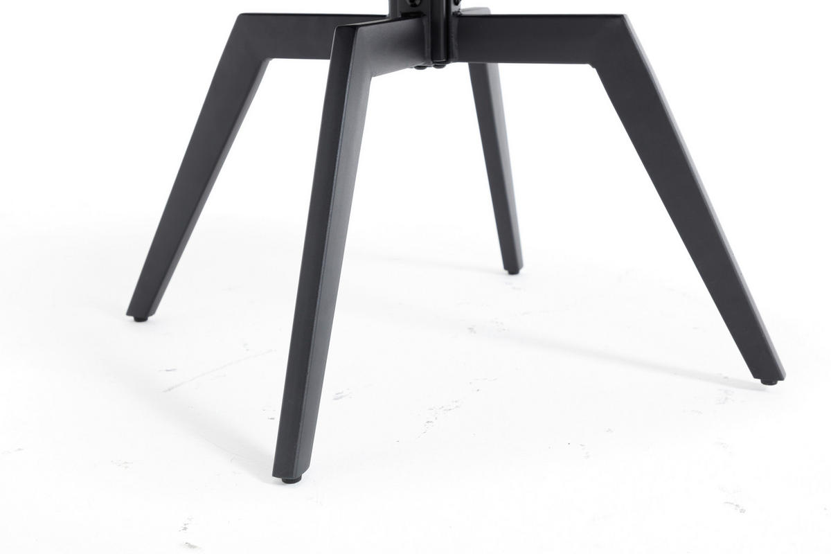 ARMLEHNSTUHL  in Eisen Chenille, Jacquard  - Schwarz/Grau, MODERN, Textil/Metall (62/92/68cm) - Livetastic