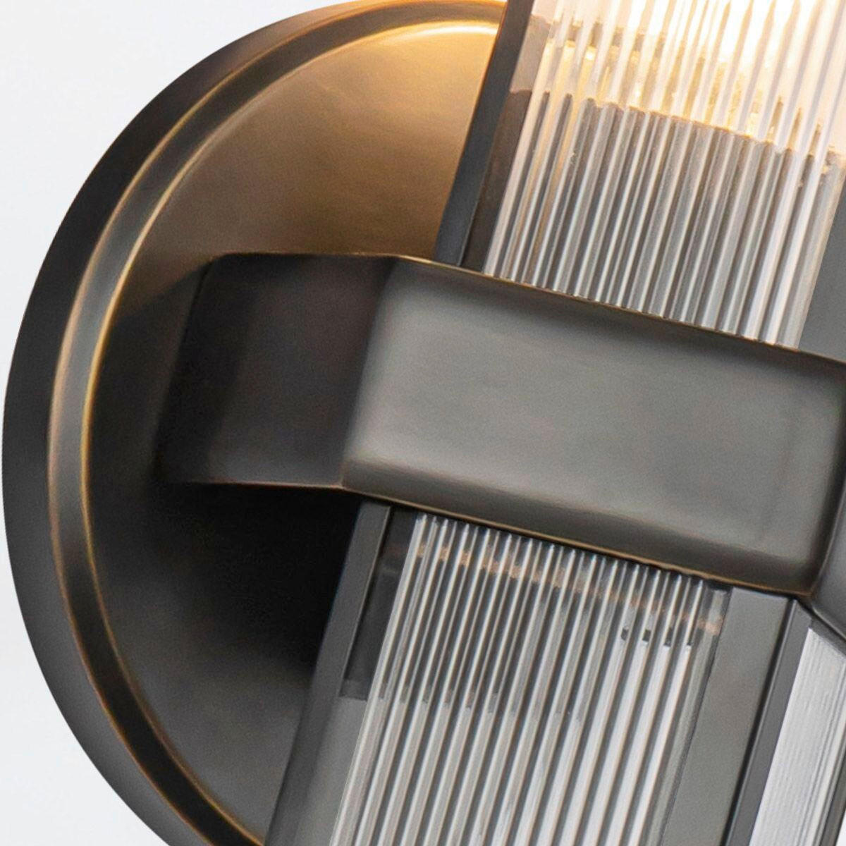 WANDLEUCHTE    - Bronzefarben, KONVENTIONELL, Glas/Metall (38,5/9,5/10,5cm) - Elstead Lighting