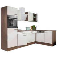 ECKKÜCHE 280/172 cm  in Weiß  - Eichefarben/Weiß, Basics, Holzwerkstoff/Metall (280/172cm) - Respekta