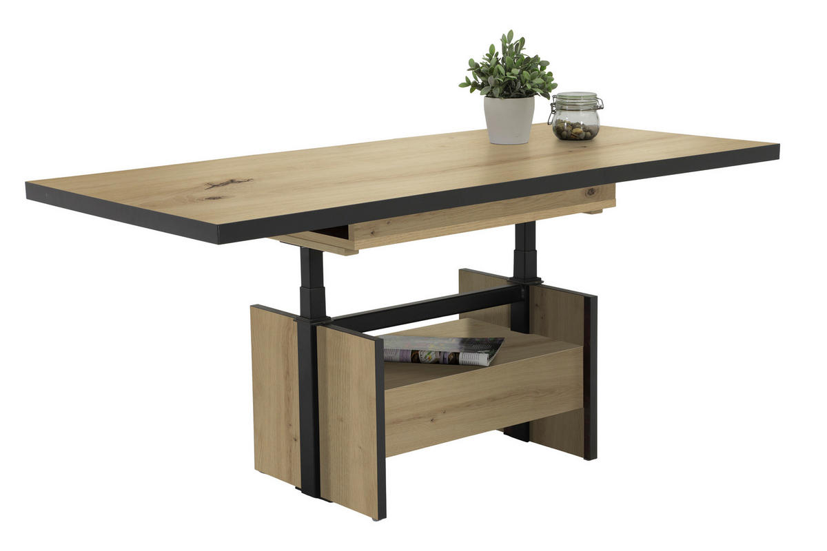 COUCHTISCH in Holzwerkstoff 110-150/70/54-73 cm  - Eiche Artisan, Design, Holzwerkstoff (110-150/70/54-73cm) - Livetastic
