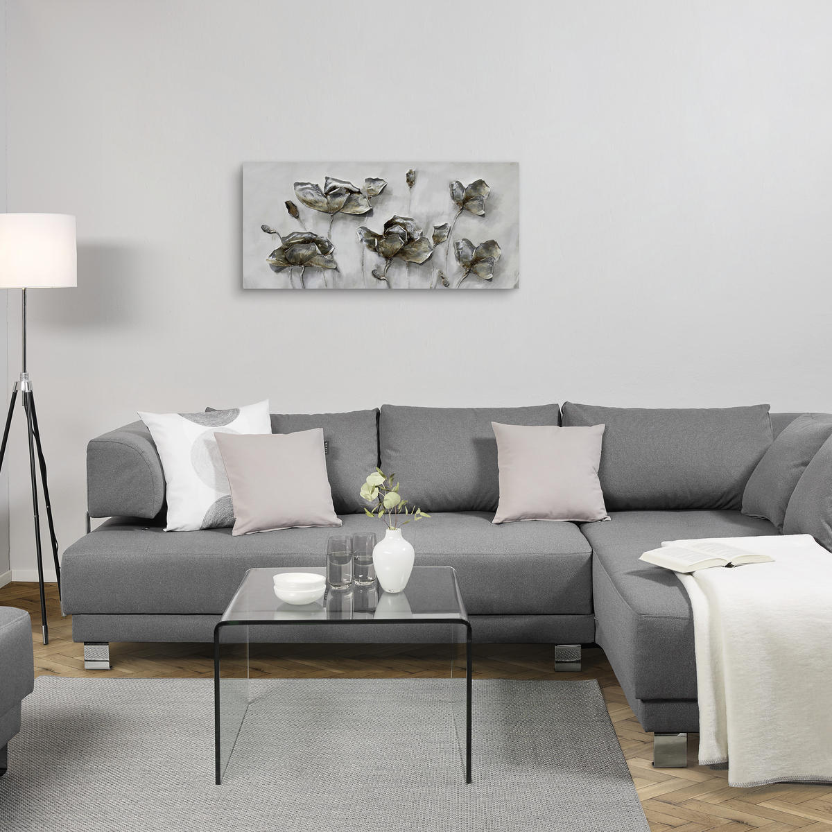 OLJNA SLIKA  120/55 cm   - večbarvno, Basics, tekstil/les (120/55cm) - Monee