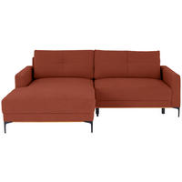 ECKSOFA Rostfarben  - Rostfarben/Schwarz, MODERN, Textil/Metall (162/238cm) - Ondega