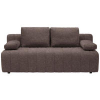 SCHLAFSOFA in Flachgewebe Braun  - Schwarz/Braun, Modern, Kunststoff/Textil (194/78-87/92cm) - Xora