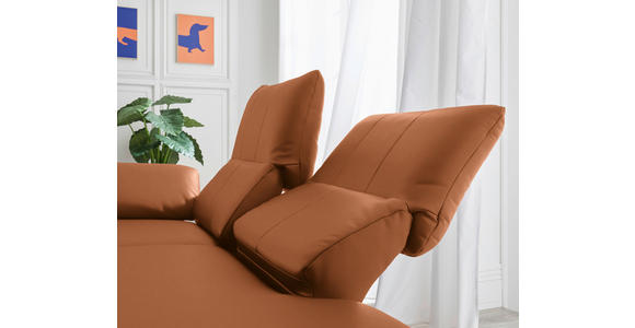 RÉCAMIERE in Echtleder Cognac - Chromfarben/Cognac, Design, Leder/Metall (209/85-109/95-16cm) - Dieter Knoll