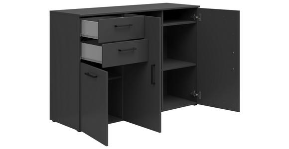 KOMMODE 120/83/40 cm in Graphitfarben - Anthrazit/Schwarz, MODERN, Holzwerkstoff/Kunststoff (120/83/40cm) - Carryhome