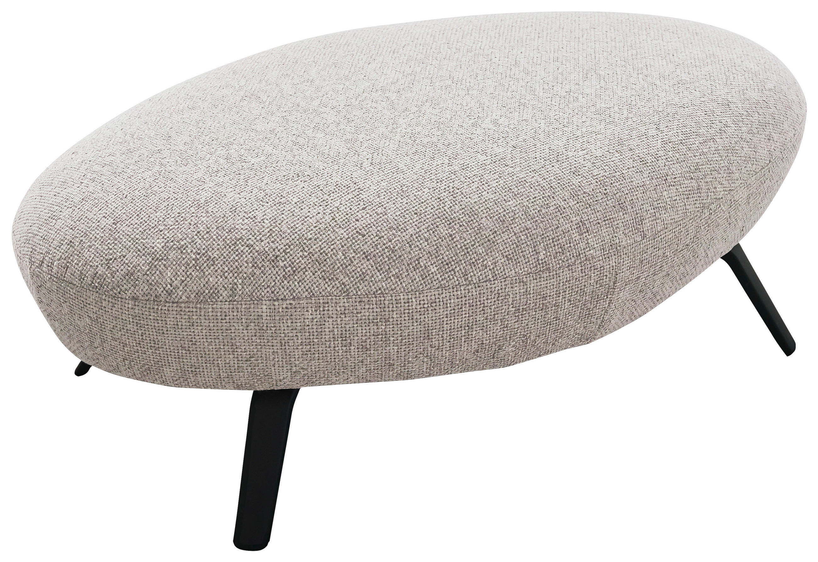 HOCKER Flachgewebe Beige  - Beige/Schwarz, Design, Textil/Metall (117/43/78cm) - Moderano