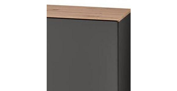 SIDEBOARD 136/99/41 cm  in Graphitfarben, Eiche Artisan  - Schwarz/Graphitfarben, MODERN, Holzwerkstoff/Metall (136/99/41cm) - Voleo