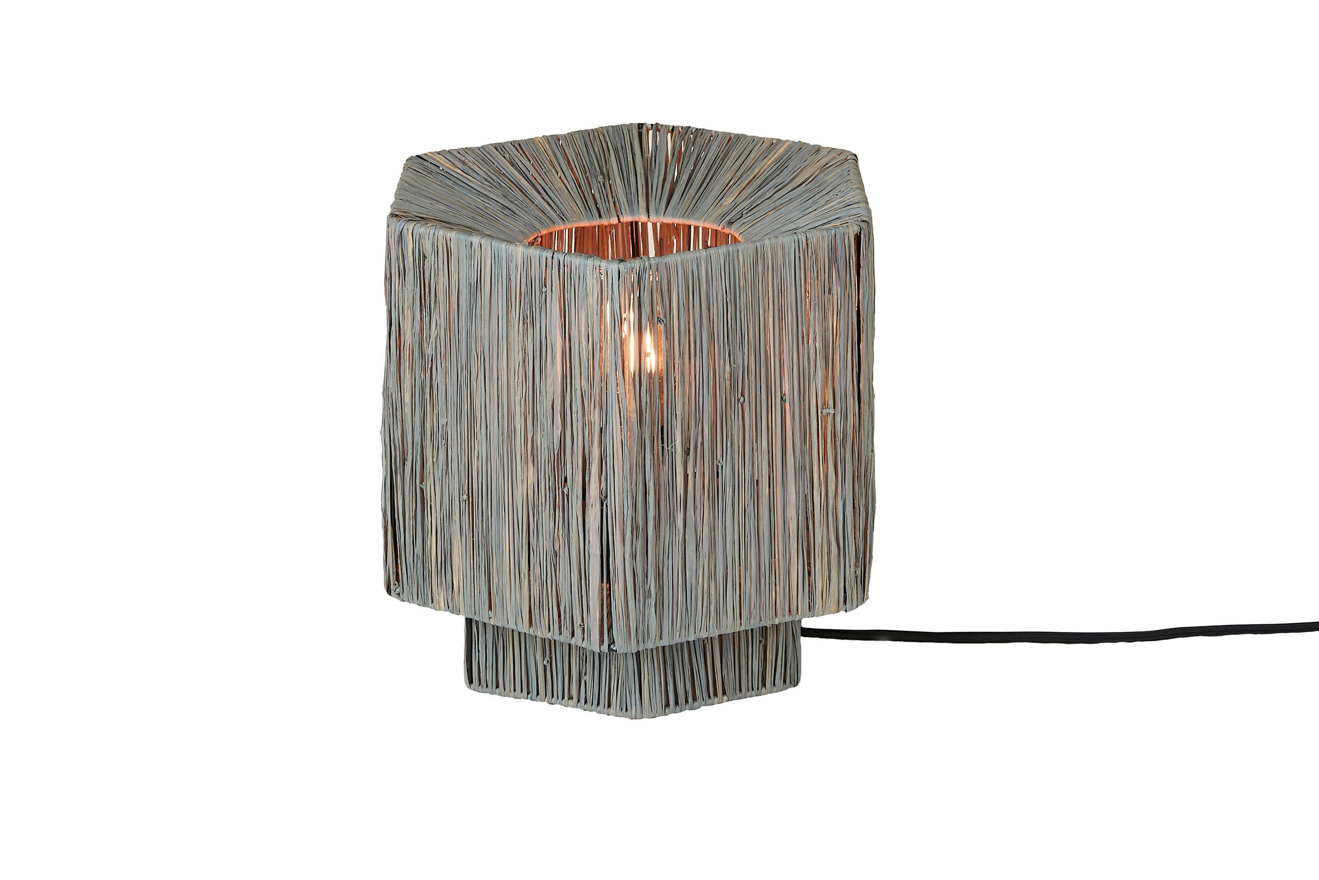 BORDSLAMPA Good & Mojo 27/27/26 cm   - grå, Basics, naturmaterial (27/27/26cm) - Good & Mojo