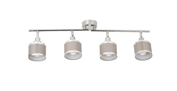 STRAHLER 89,3/10/19,5 cm - Chromfarben/Grau, Basics, Kunststoff/Textil (89,3/10/19,5cm) - Novel