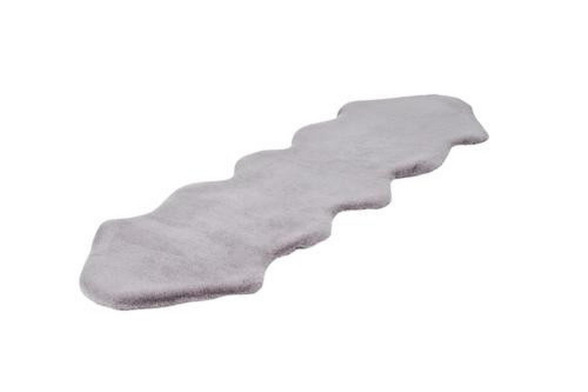 UMĚLÁ KOŽEŠINA, 60/180 cm, modrá, šedá - šedá/modrá, Trend, textil (60/180cm)