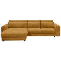 ECKSOFA in Cord Gelb  194/333 cm  - Gelb/Schwarz, KONVENTIONELL, Holzwerkstoff/Kunststoff (194/333cm) - MID.YOU
