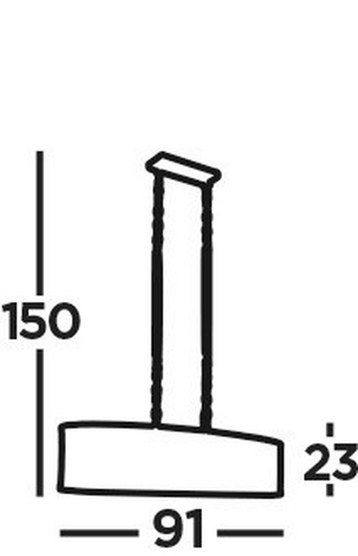 HÄNGELEUCHTE 91/30/150 cm  - Schwarz, LIFESTYLE, Metall (91/30/150cm)