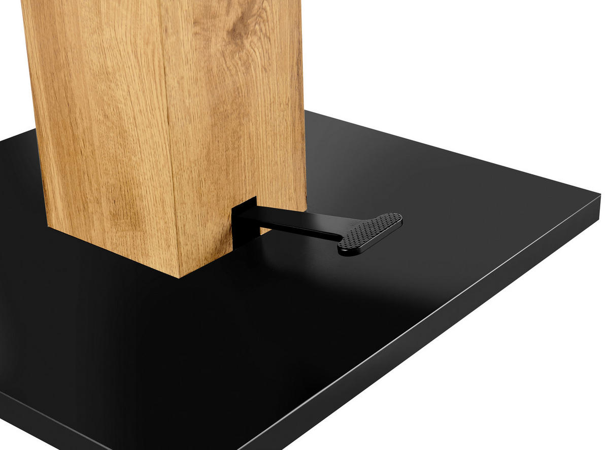 KONFERENČNÝ STOLÍK, čierna, farba duba, kov, papier, kompozitné drevo, 70/70/68 cm - čierna/farba duba, Design, kov/kompozitné drevo (70/70/68cm) - Carryhome