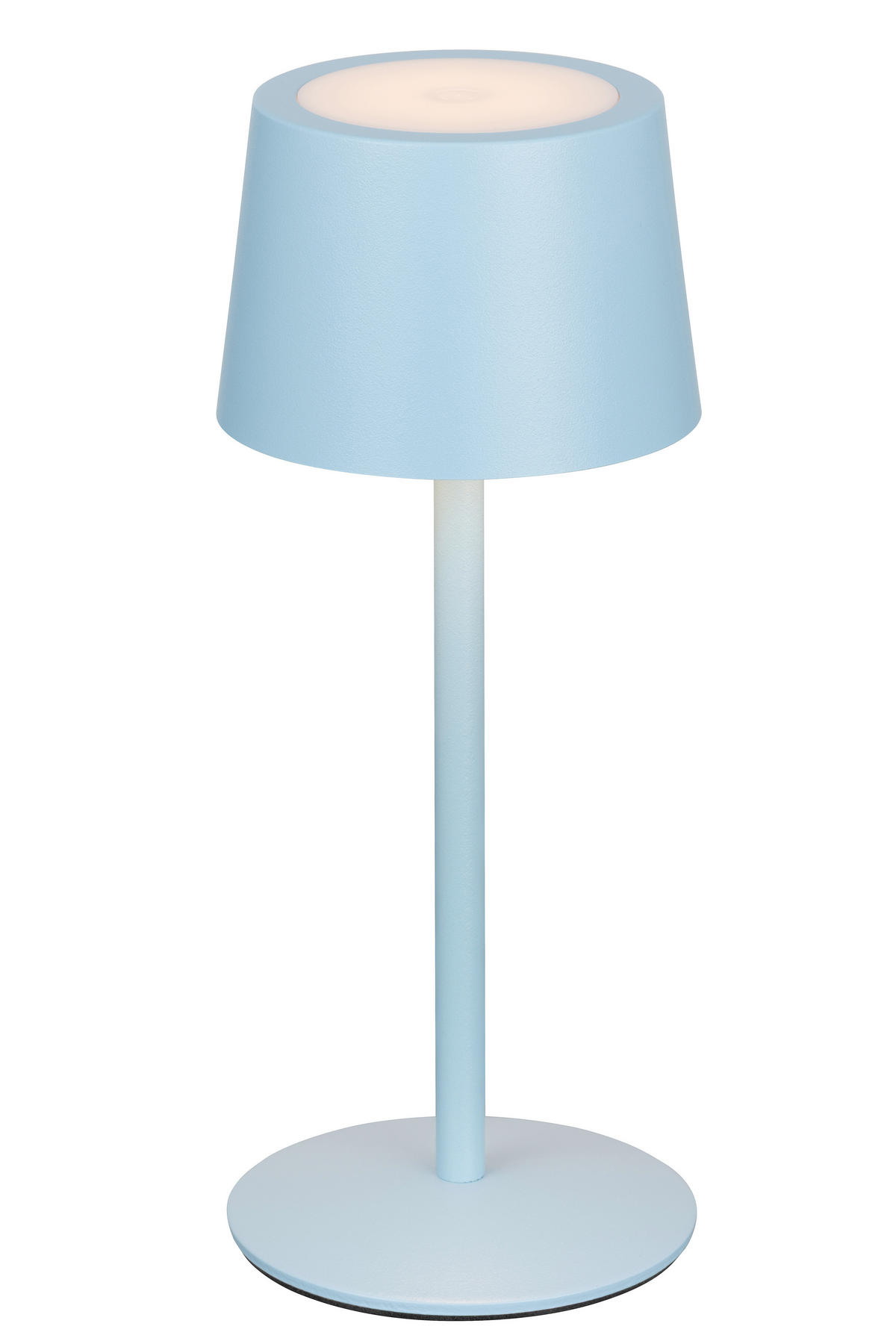 AKKU-TISCHLEUCHTE 9/22 cm  - Hellblau, Basics, Metall (9/22cm) - Novel