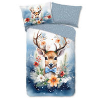 BETTWÄSCHE 2-teilig Good Morning Flanell, Biber 140/200 cm  - Blau/Multicolor, Basics, Textil (140/200cm)