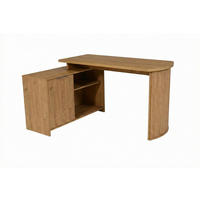 ECKSCHREIBTISCH 150/120/75 cm Eichefarben Kabeldurchlass, Stauraum, seitenverkehrt montierbar  - Eichefarben/Silberfarben, Modern, Holzwerkstoff/Metall (150/120/75cm) - MID.YOU