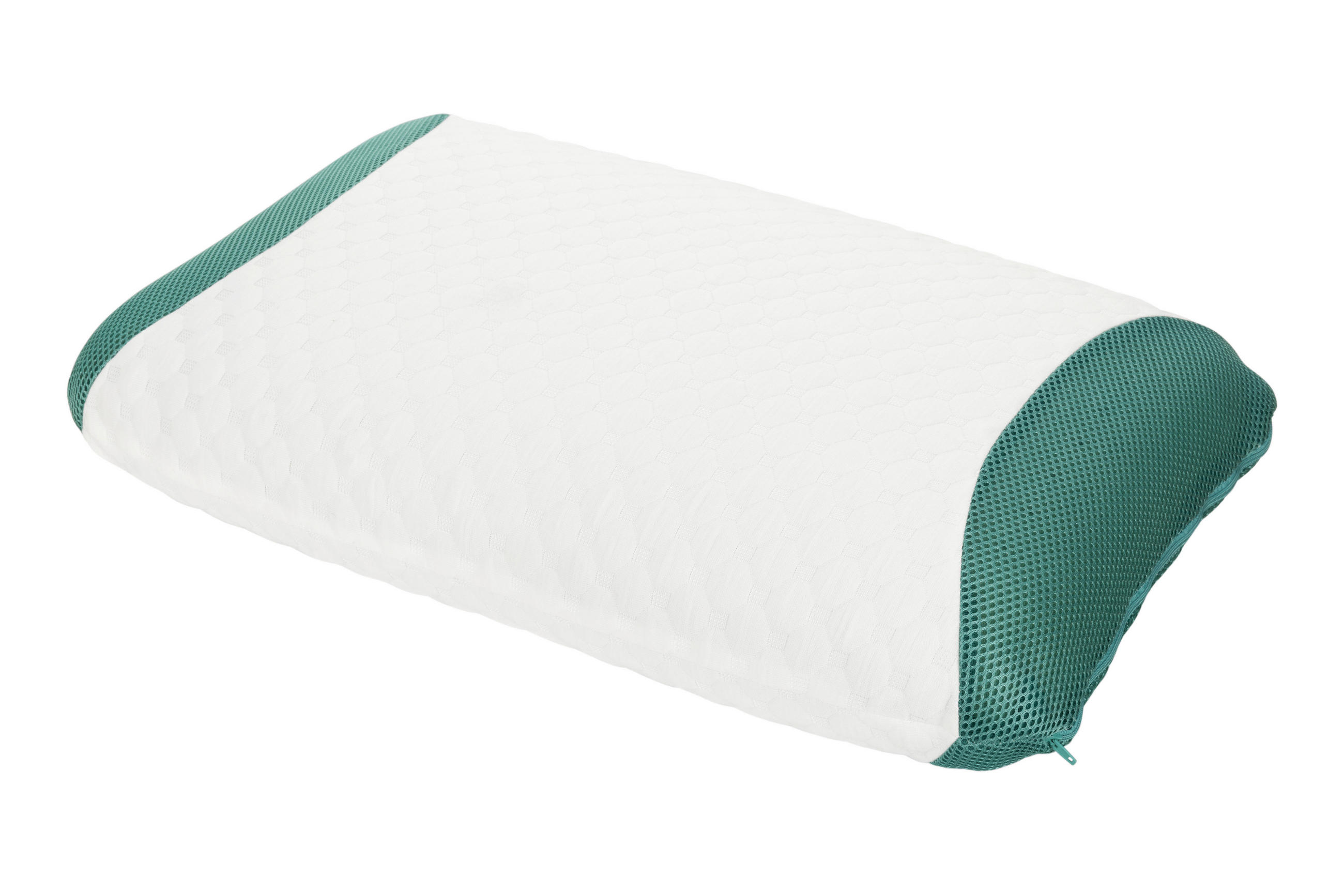 NACKENSTÜTZKISSEN   - Weiß/Mintgrün, Textil (60/40/10cm) - Sleeptex