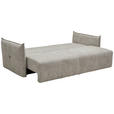 SCHLAFSOFA  in Webstoff Taupe  - Taupe/Schwarz, KONVENTIONELL, Kunststoff/Textil (224/90/107cm) - Carryhome