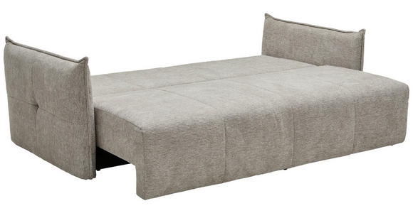 SCHLAFSOFA  in Webstoff Taupe  - Taupe/Schwarz, KONVENTIONELL, Kunststoff/Textil (224/90/107cm) - Carryhome