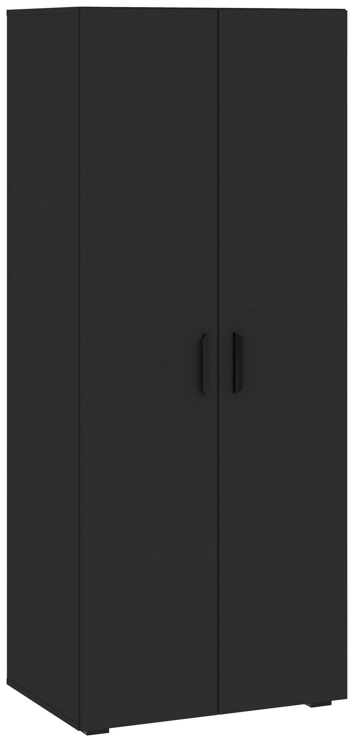DREHTÜRENSCHRANK 74/179/52 cm 2-türig Anthrazit  - Anthrazit/Schwarz, KONVENTIONELL, Holzwerkstoff/Kunststoff (74/179/52cm) - Boxxx