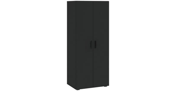 KLEIDERSCHRANK in Anthrazit - Anthrazit/Schwarz, KONVENTIONELL, Holzwerkstoff/Kunststoff (74/179/52cm) - Carryhome