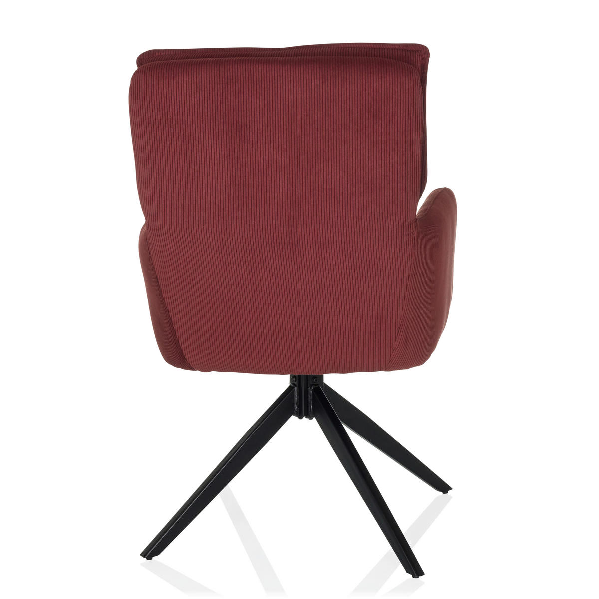 ARMLEHNSTUHL  in Cord  - Rot/Schwarz, MODERN, Textil/Metall (58/94/60cm) - MID.YOU