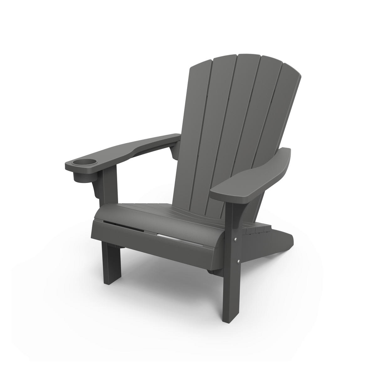 ZAHRADNÍ RELAXAČNÍ ŽIDLE, plast - barvy grafitu, Konvenční, plast (80/93/93cm) - Keter