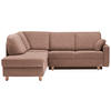 ECKSOFA  in Mikrovelours Terracotta  208/227 cm  - Eichefarben/Rot, KONVENTIONELL, Holz/Textil (208/227cm) - Sedda