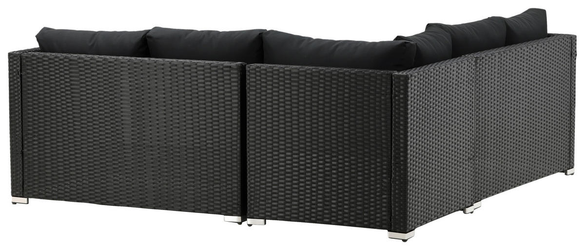LOUNGEGRUPP  - svart, Klassisk, glas/textil - Gardenson