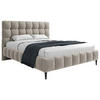 POLSTERBETT Cloudy gepolstertes Kopfteil, Lattenrost 180/200 cm  in Beige  - Beige/Schwarz, MODERN, Holzwerkstoff/Textil (180/200cm) - MID.YOU