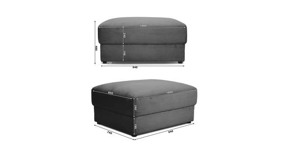 HOCKER Cord Terracotta  - Terracotta/Schwarz, MODERN, Kunststoff/Textil (100/48/80cm) - Carryhome