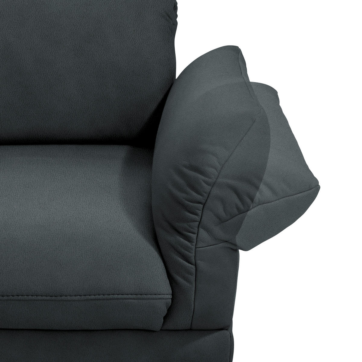 ECKSOFA in Echtleder Dunkelgrün  - Dunkelgrün/Anthrazit, Design, Leder/Metall (173/308cm) - Joop!