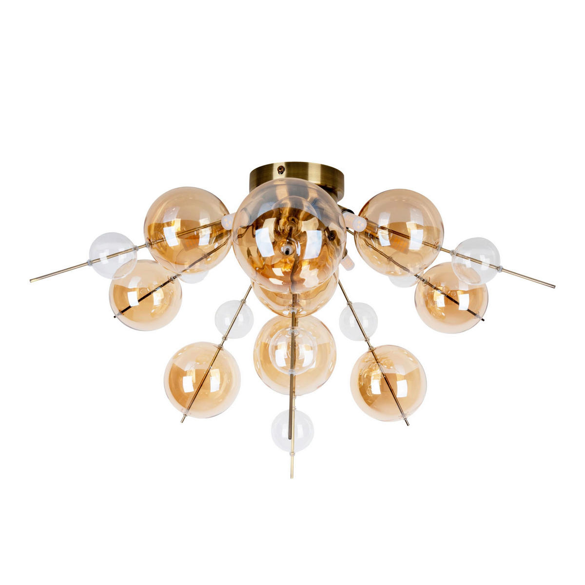 DECKENLEUCHTE Explosion 57/38 cm   - Karamell, Design, Glas/Metall (57/38cm) - Näve