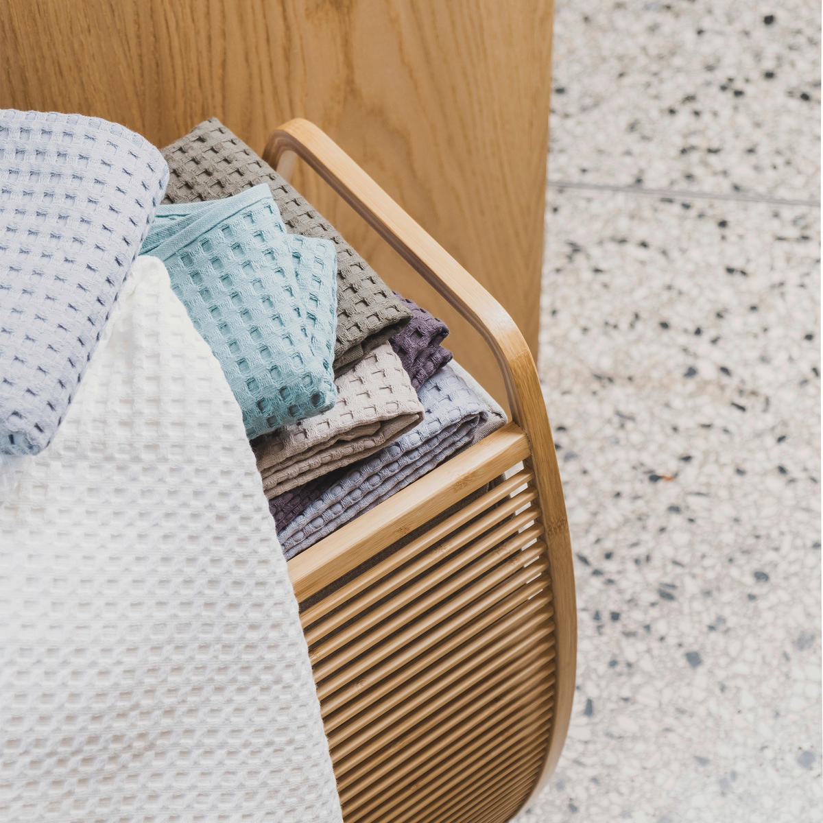 DUSCHTUCH PIQUEE 70/140 cm  - Beige, Basics, Textil (70/140cm) - Moeve