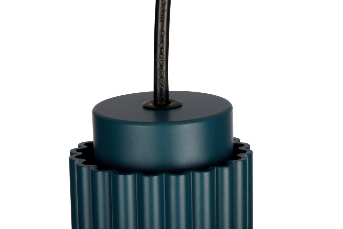 HÄNGELEUCHTE 6,5/120 cm   - Blau, Design, Metall (6,5/120cm) - Collet's Monde