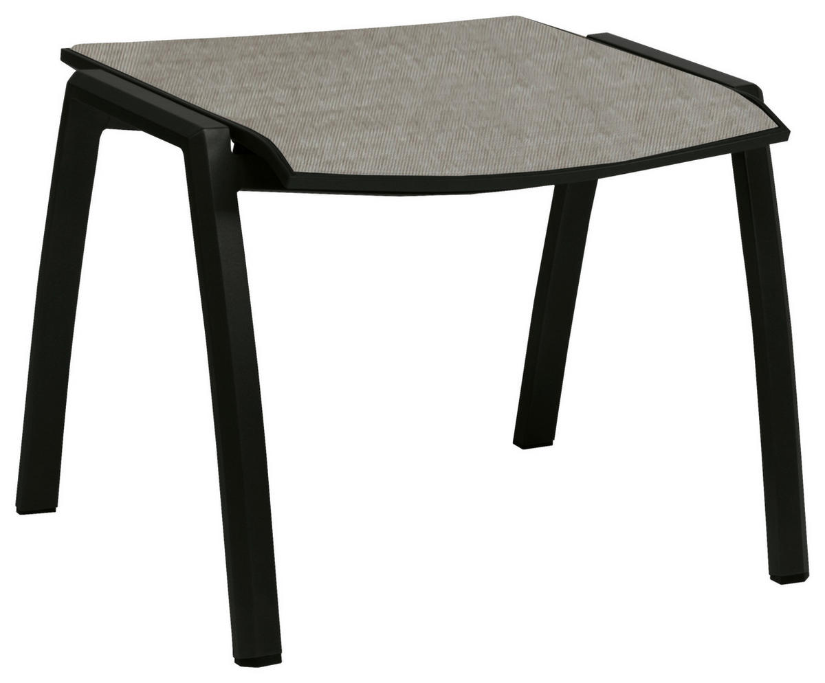 GARTENHOCKER  - Schwarz/Grau, Design, Textil/Metall (58/44/49cm) - Stern