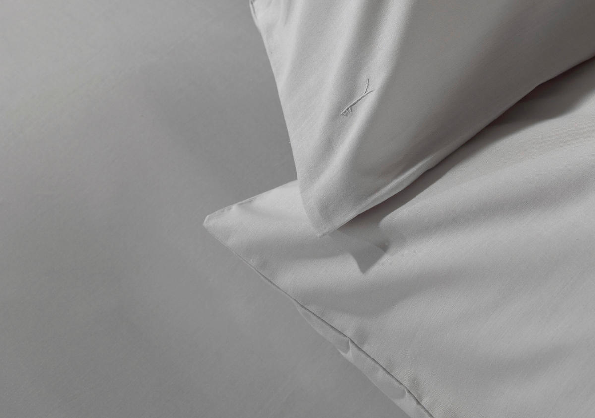 BETTWÄSCHE 2-teilig Suite-Casablanca Renforcé 135/200 cm  - Hellgrau, Basics, Textil (135/200cm)
