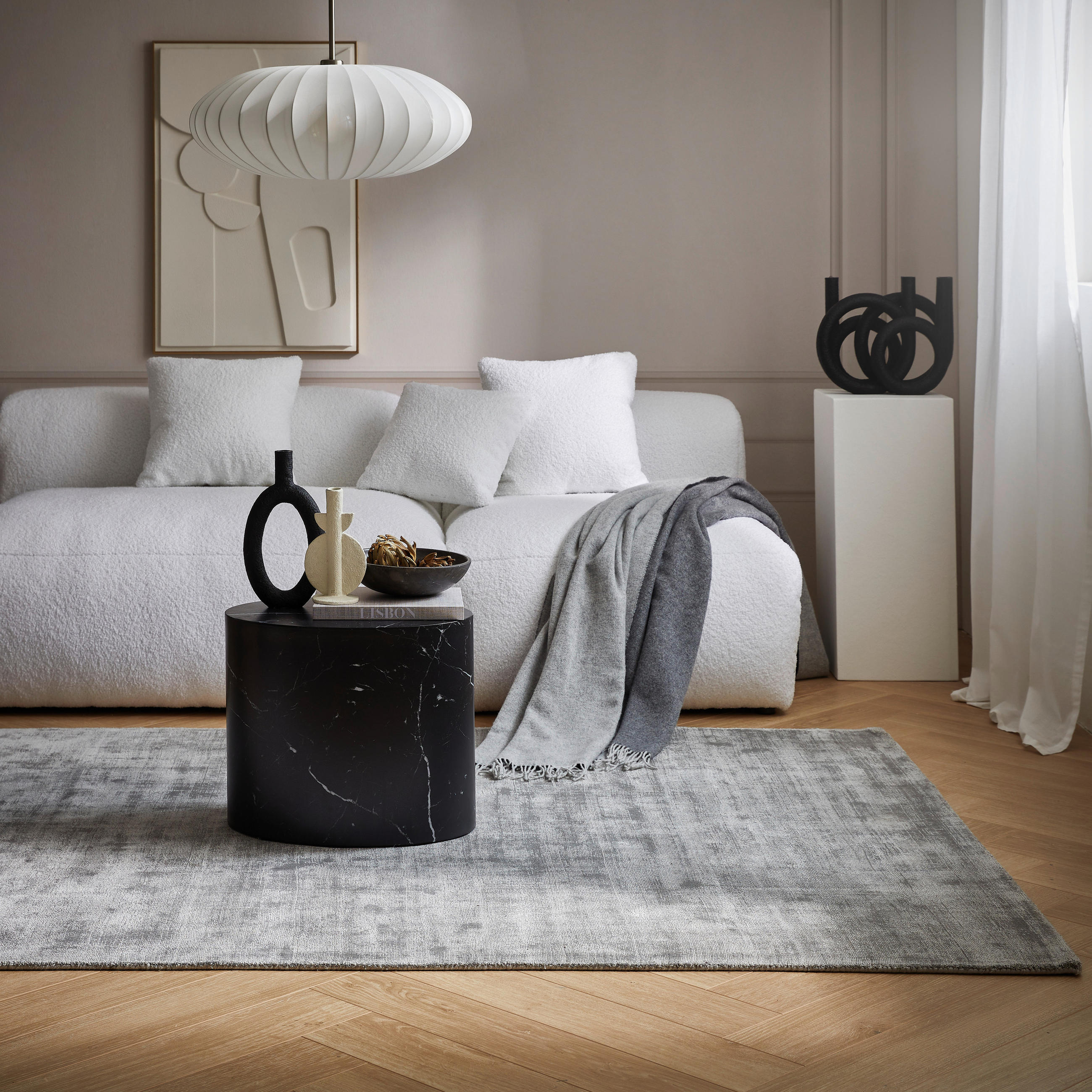 WEBTEPPICH 130/190 cm Shine Silberfarben  - Silberfarben, Design, Textil (130/190cm) - Novel