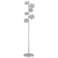 LED-STEHLEUCHTE 38/28/155 cm    - Klar/Chromfarben, KONVENTIONELL, Glas/Kunststoff (38/28/155cm) - Globo