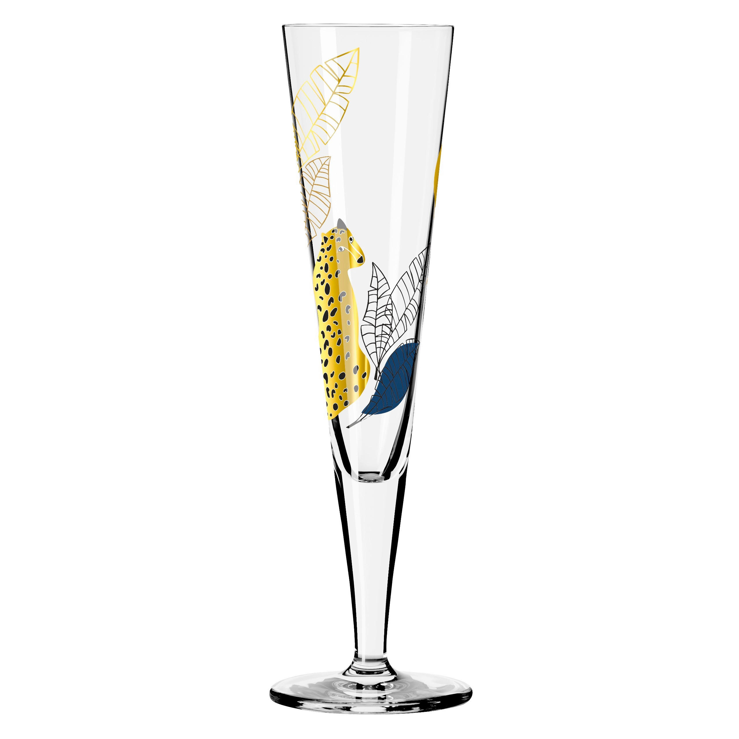 CHAMPAGNERGLAS 205 ml  - Blau/Goldfarben, LIFESTYLE, Glas (7,2/7,2/24,0cm) - Ritzenhoff
