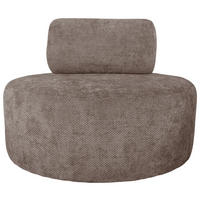 SESSEL in Struktur Hellbraun  - Hellbraun/Schwarz, Basics, Textil/Metall (88/70/88cm) - Livetastic