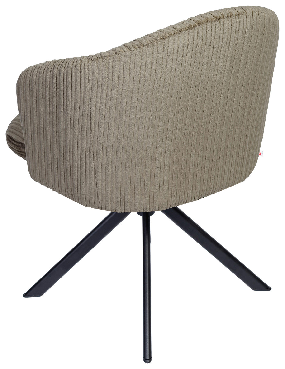 ARMLEHNSTUHL  in Schmiedeeisen Feincord  - Schwarz/Braun, KONVENTIONELL, Textil/Metall (61/82/59cm) - Stylife