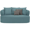 2-SITZER-SOFA in Plüsch Petrol  - Petrol/Schwarz, MODERN, Kunststoff/Textil (177/86/105cm) - Hom`in